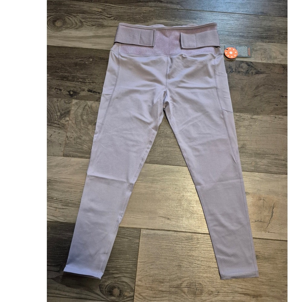 Copper Life Adjustable Lavender Purple High Waist Leggings - Women's Size L